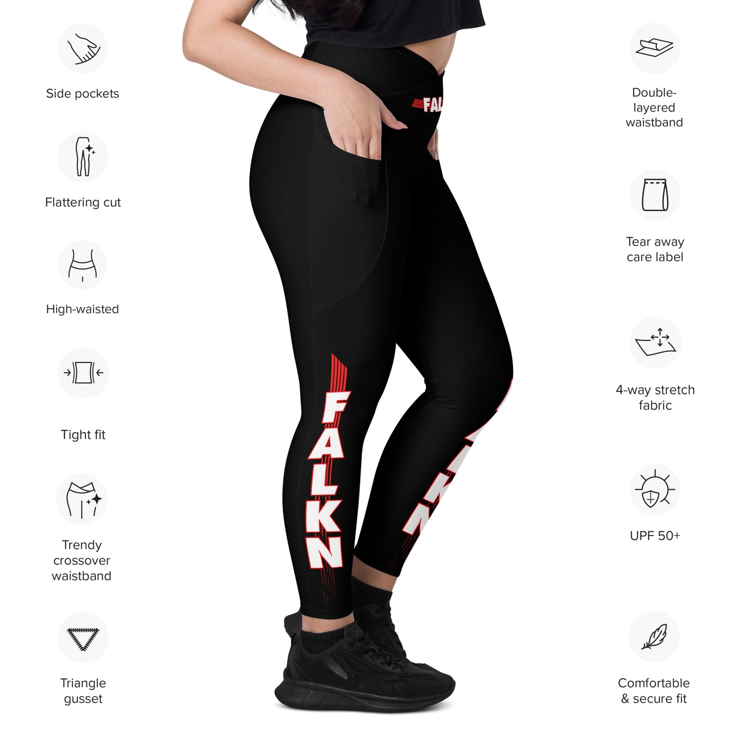 FALKN V-Bund-Leggings mit Taschen