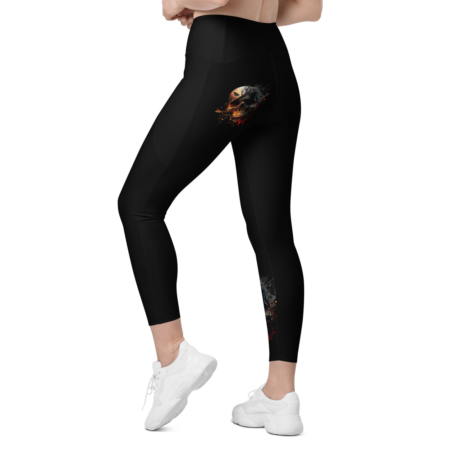 skull Leggings mit Taschen