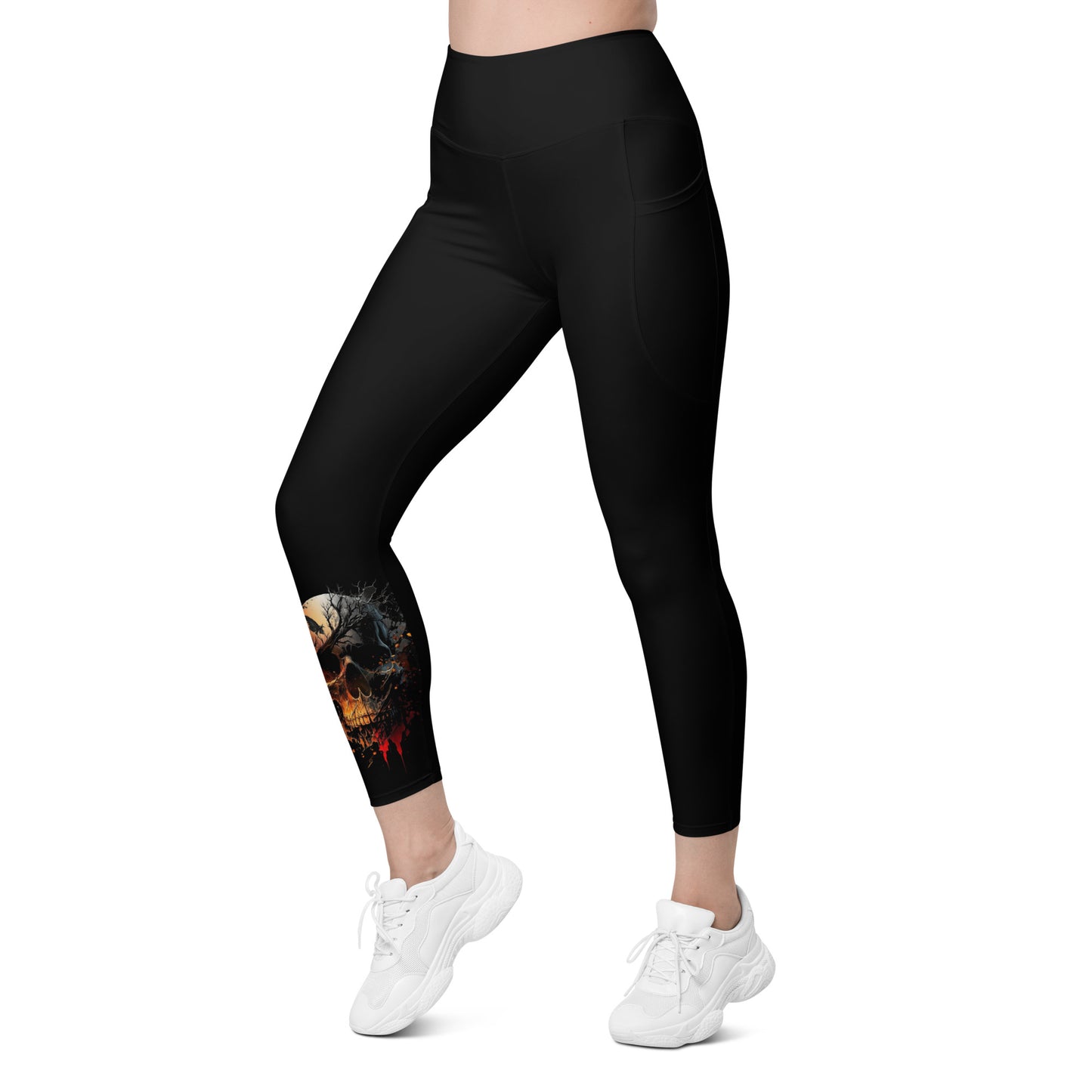 skull Leggings mit Taschen