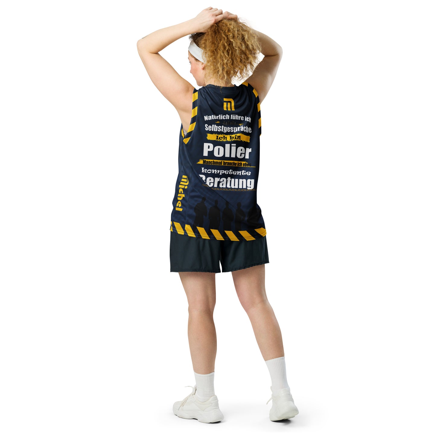 Michel Werbung Recyceltes Unisex-Basketballtrikot