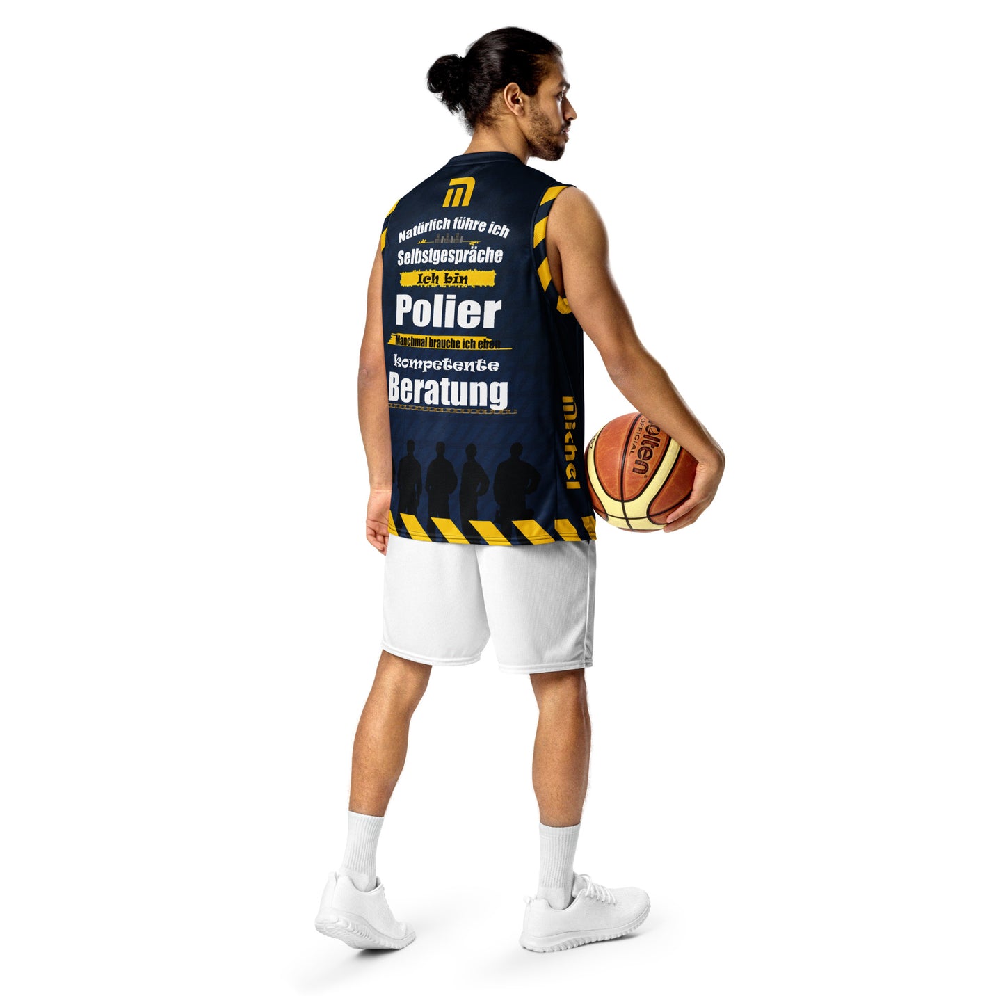 Michel Werbung Recyceltes Unisex-Basketballtrikot