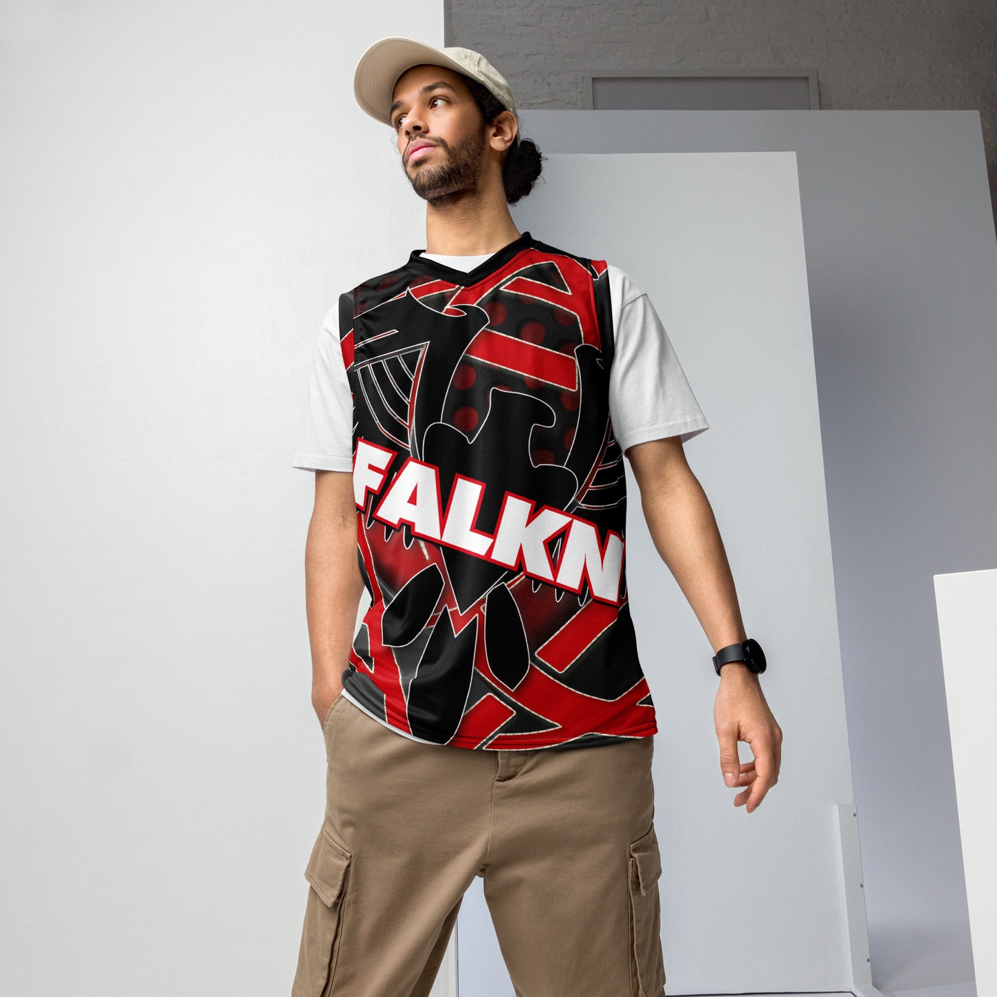 Falkn Recyceltes Unisex-Basketballtrikot