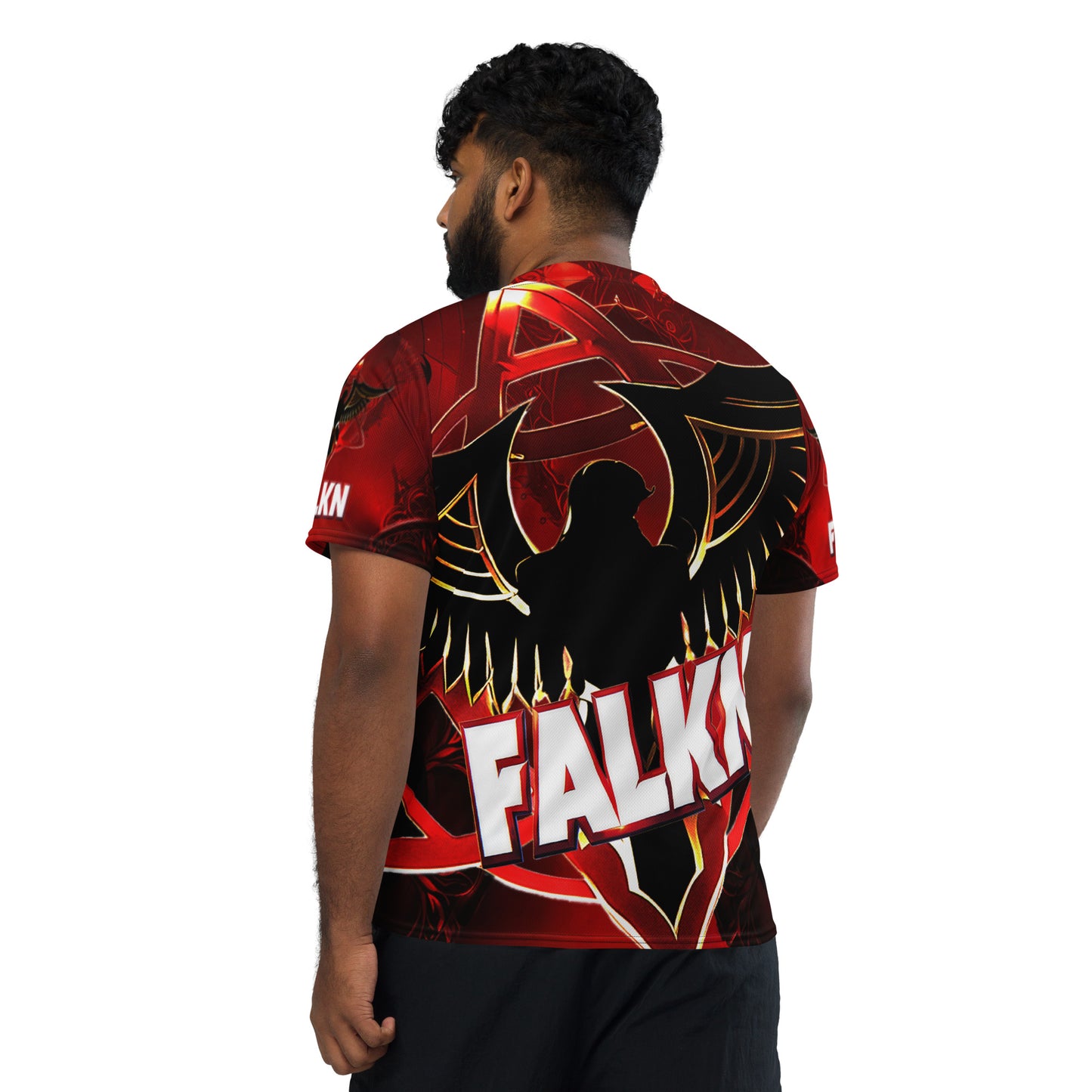 Falkn New Recyceltes Unisex-Trikot mit Allover-Druck