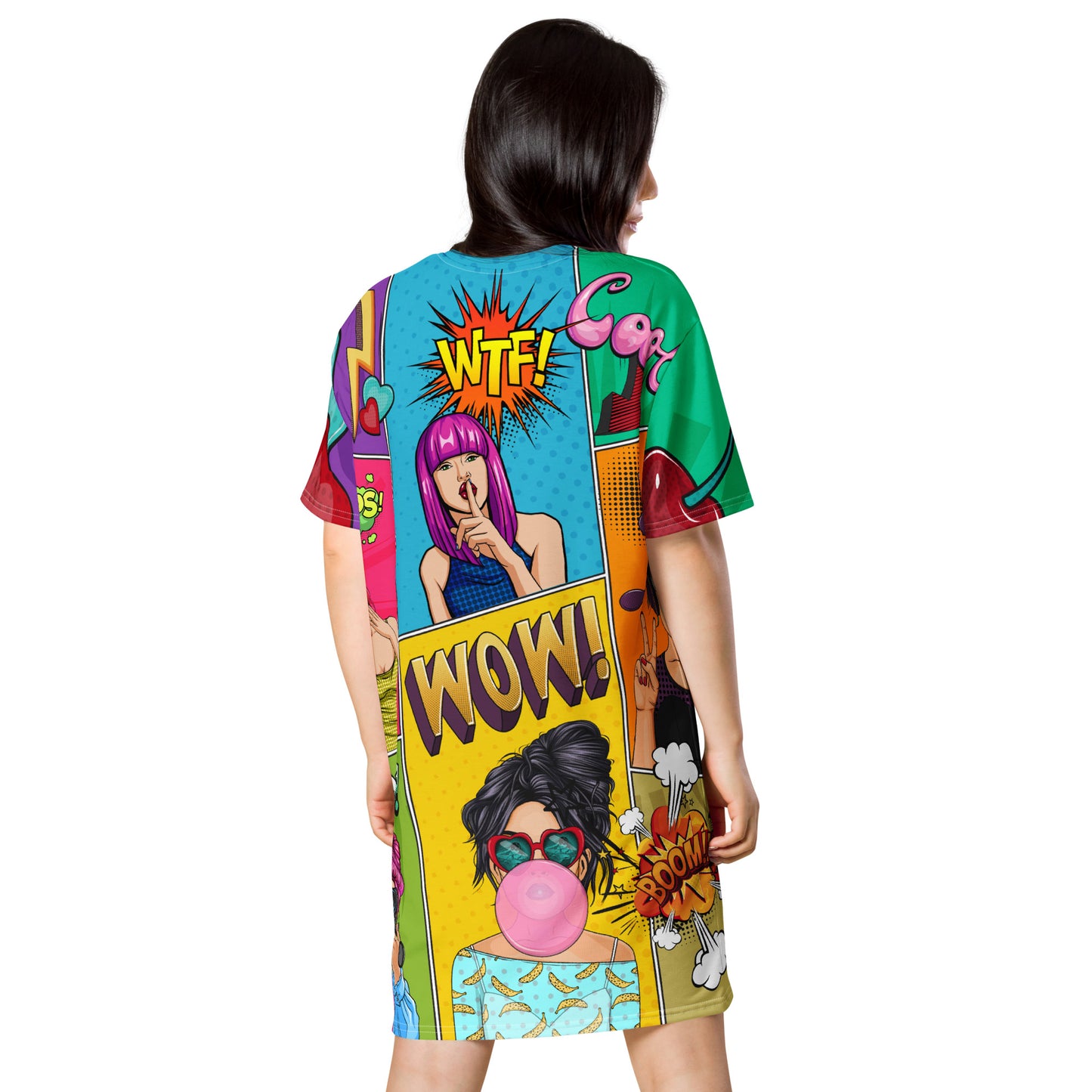 T-Shirt-Kleid Popart