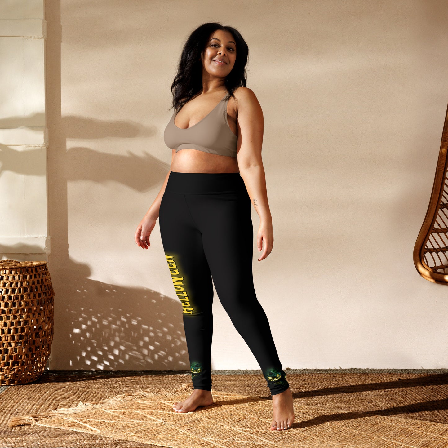 Grüner Kürbis Yoga-Leggings