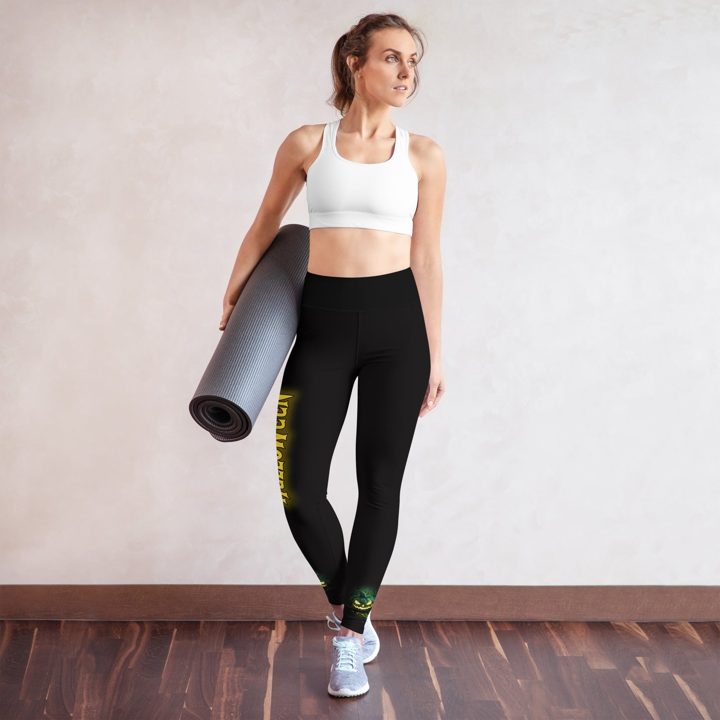 Grüner Kürbis Yoga-Leggings