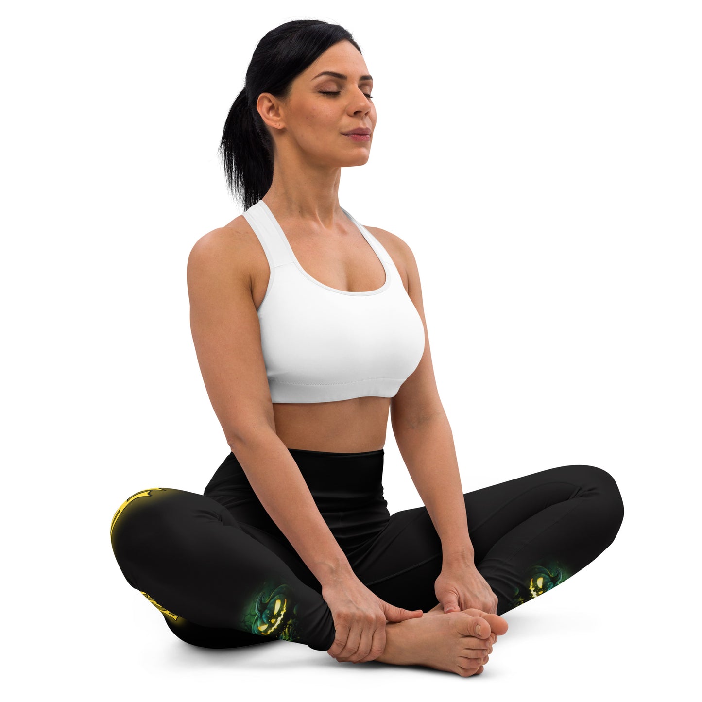 Grüner Kürbis Yoga-Leggings