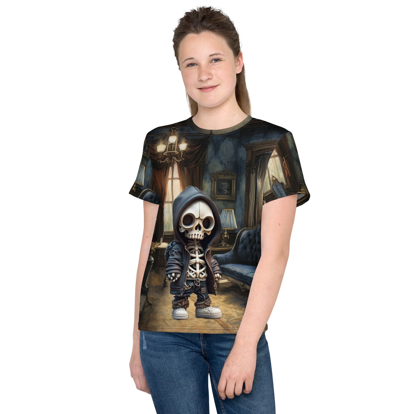 Little Skletie T-Shirt mit Rundhalsausschnitt für Jugendliche