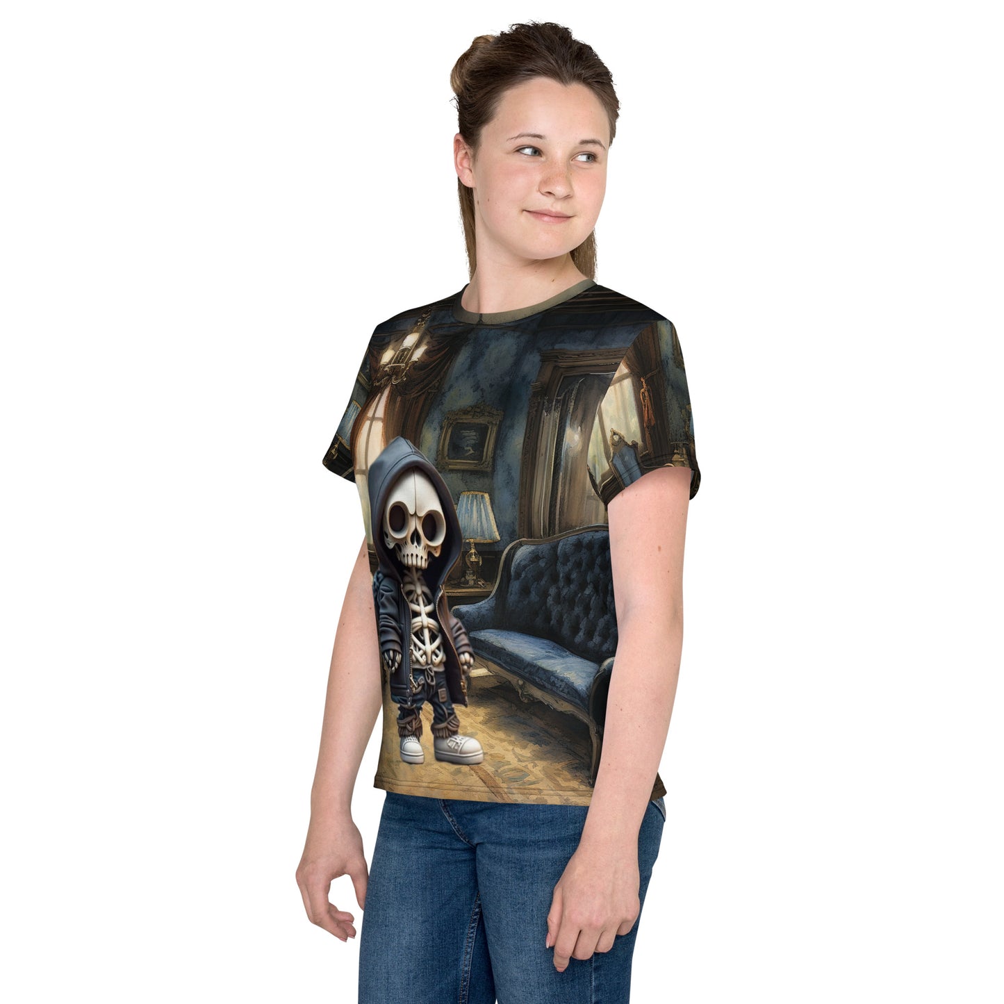 Little Skletie T-Shirt mit Rundhalsausschnitt für Jugendliche