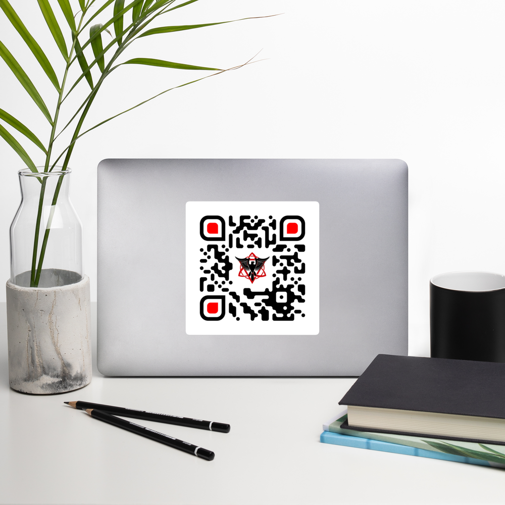 FALKN QR CodeBlasenfreie Aufkleber