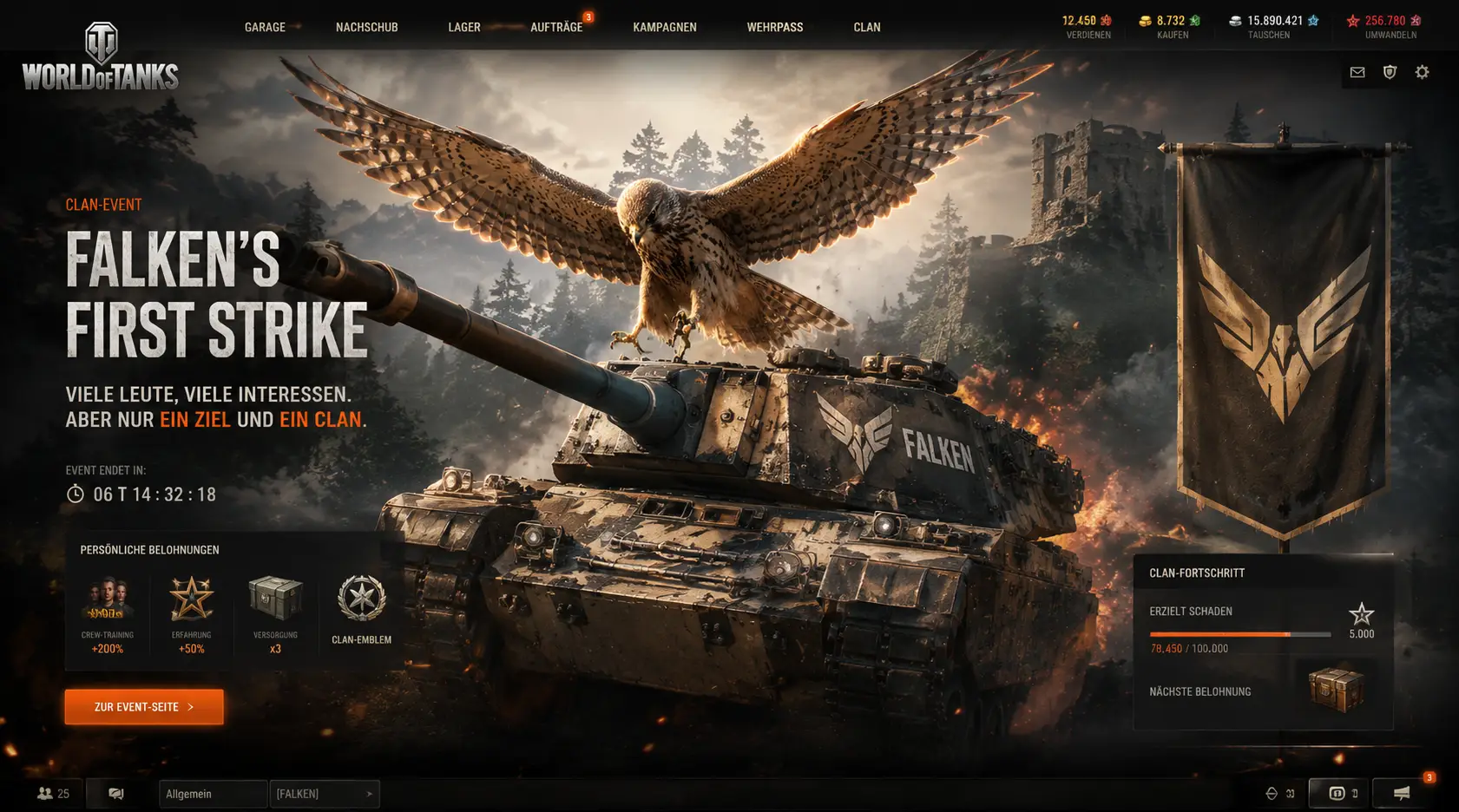 FALKN Ursprungsgeschichte – World of Tanks Clan aus dem Jahr 2013 als Ursprung der heutigen FALKN Community und Streetwear Marke.